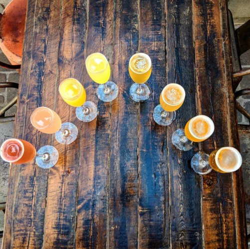 Mimosas at Salut Kitchen and Bar